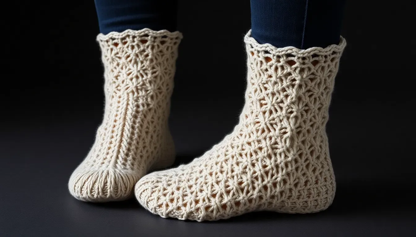 Calcetines tejidos a crochet: el accesorio cómodo y artesanal que nunca pasa de moda