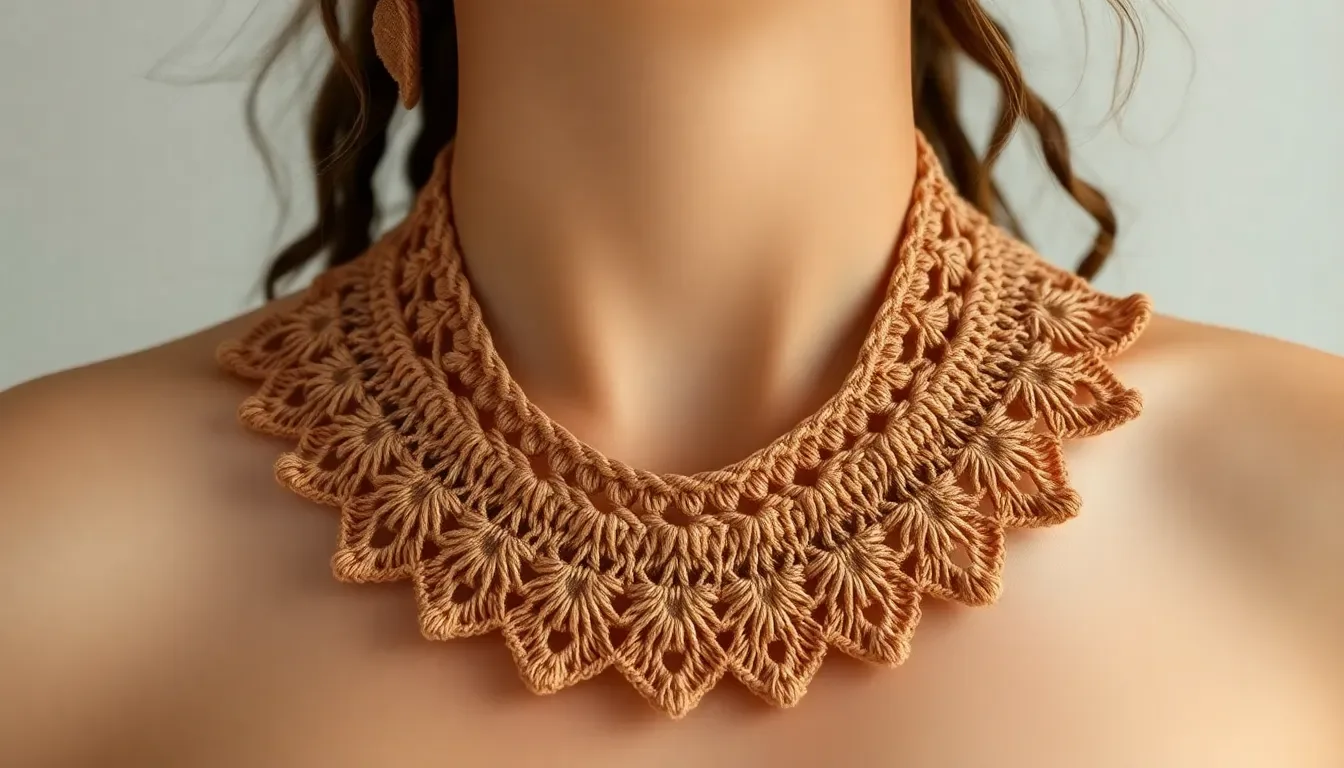 El collar boho, un accesorio que puedes tejer a crochet y usar con todo