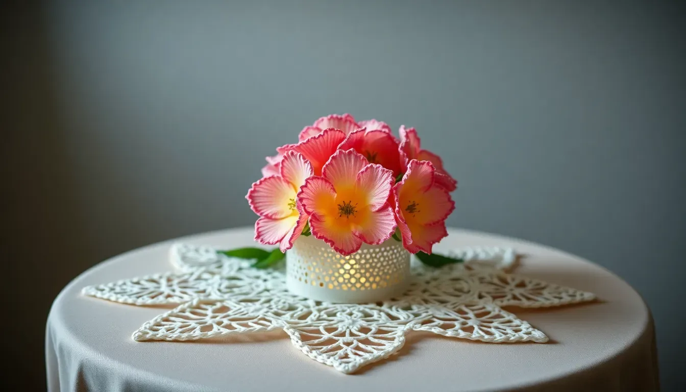 🕯️Cómo hacer un portavelas de flor a crochet: El detalle artesanal perfecto para una mesa romántica