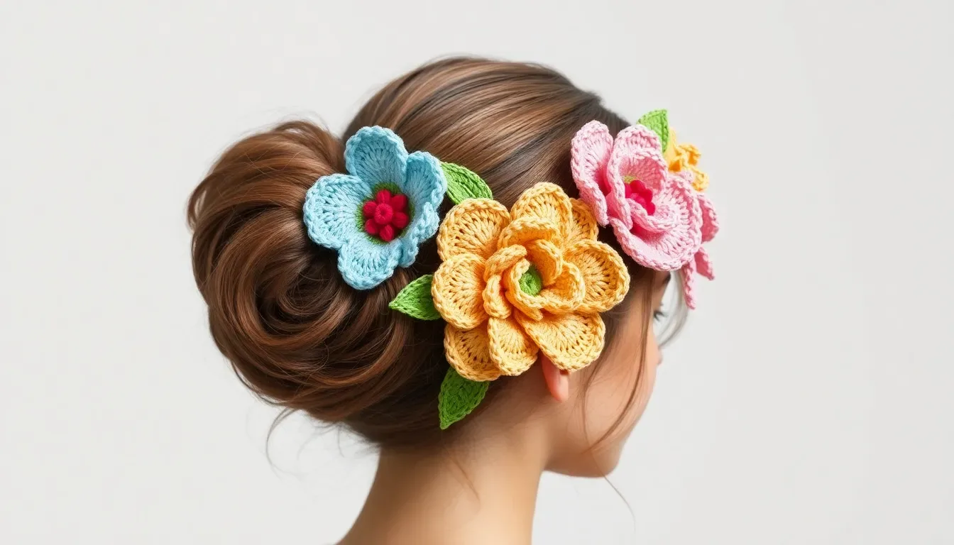 Guirnaldas y diademas de flores a crochet: el accesorio más tierno y fácil para el cabello 🌼✨