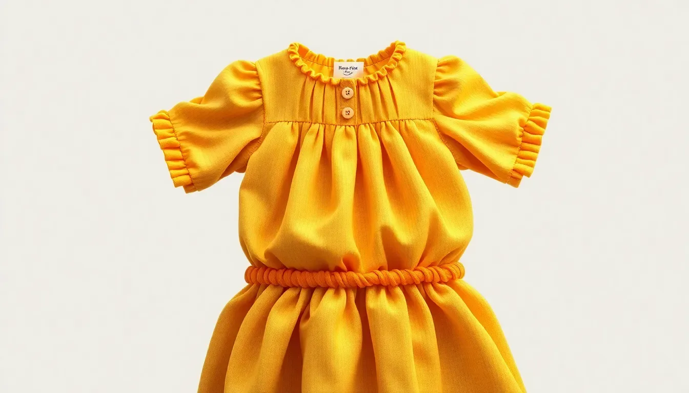 Un vestido tejido para bebé que destaca por sus colores y detalles